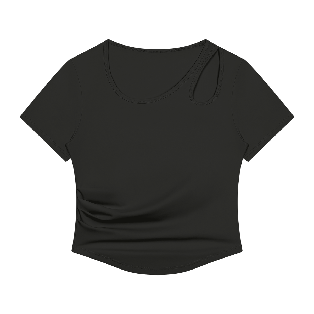 Women’s Cutout Ruched Yoga T-Shirt