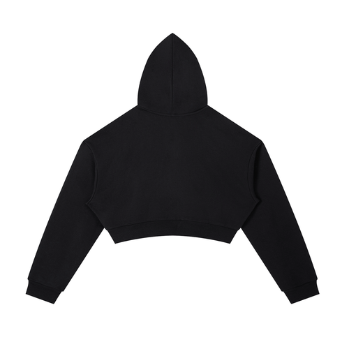 Essential Cropped Zip-Up Hoodie