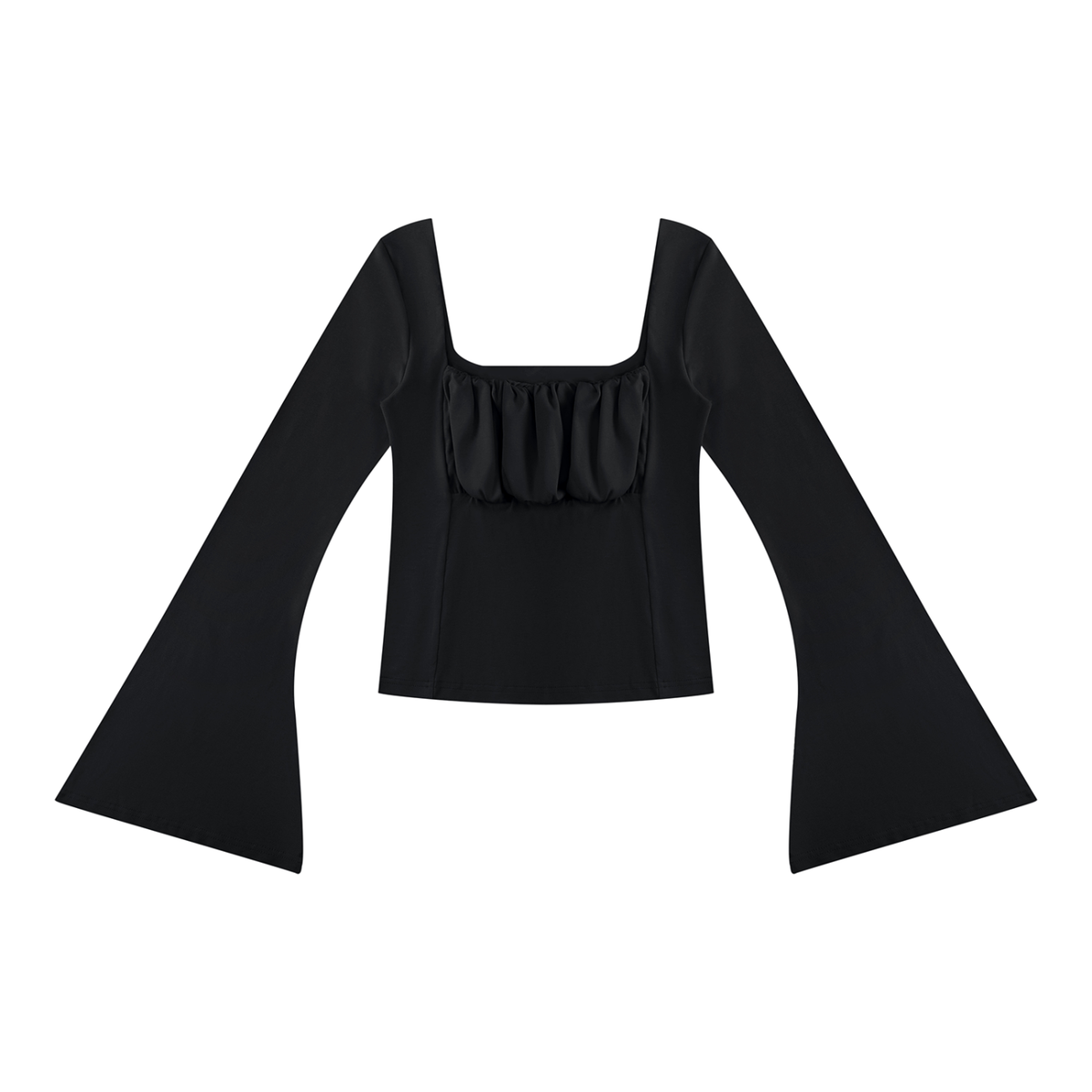 Women's Ruched Bell Sleeve T-Shirt