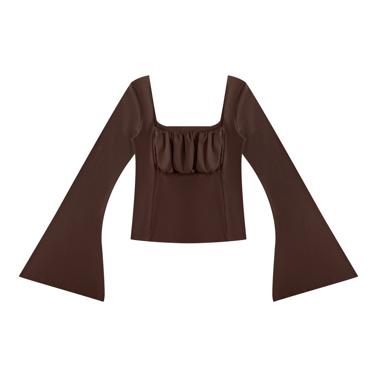 Women's Ruched Bell Sleeve T-Shirt