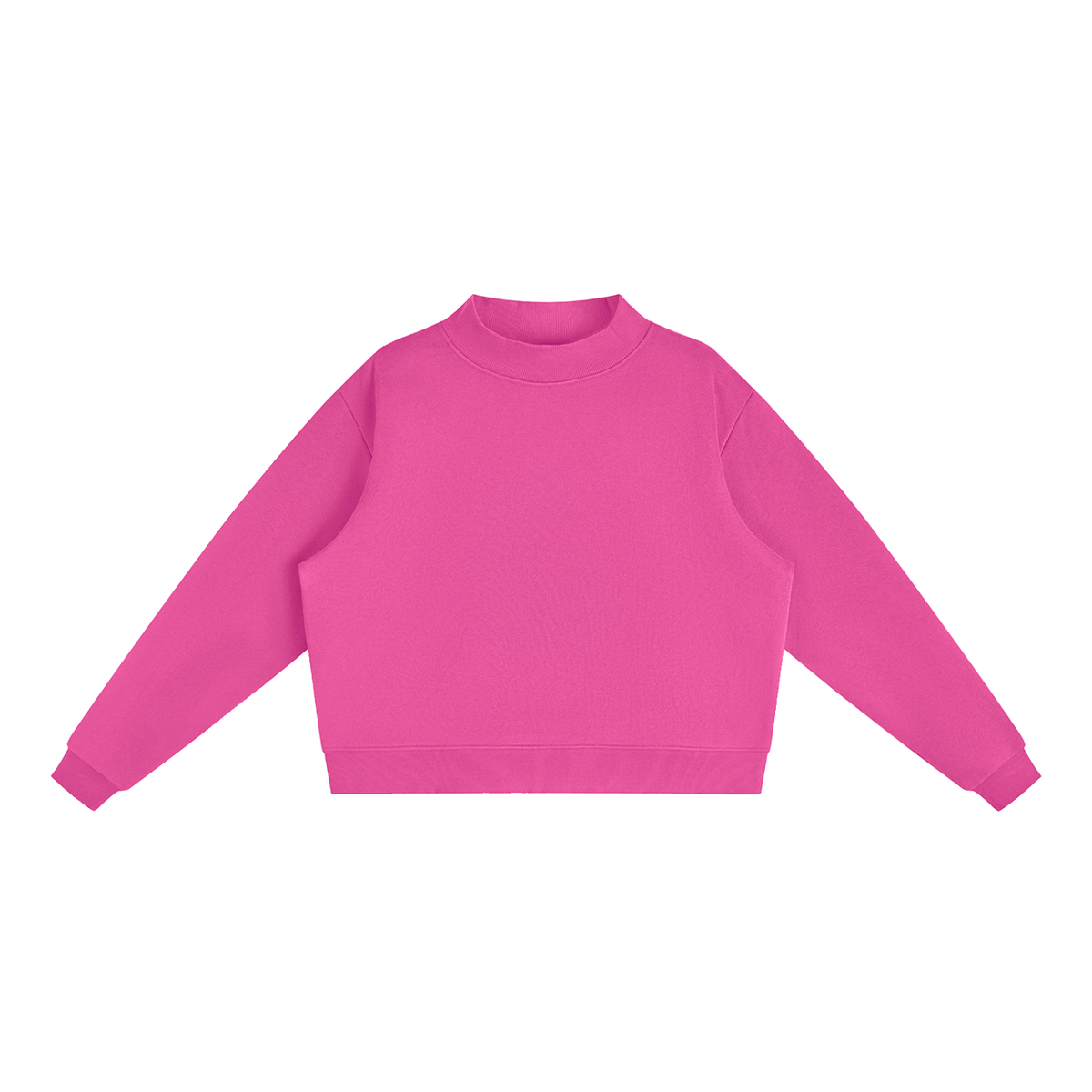 Essential Fleece Mock-Neck Crew Sweatshirt