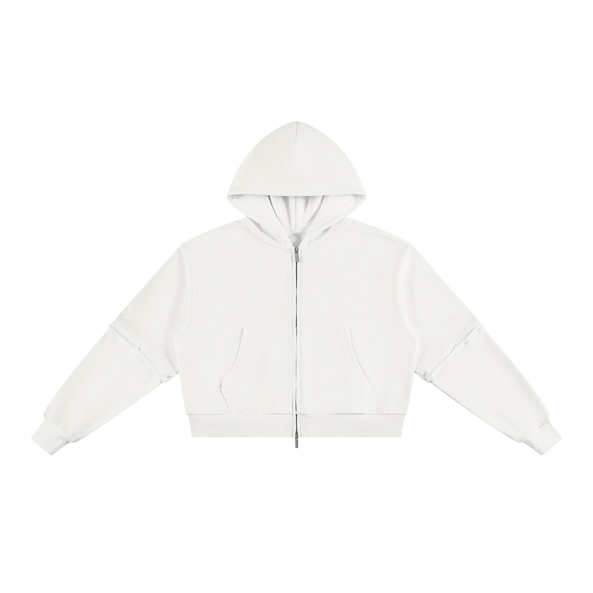 Women's Vintage Wash Detachable Sleeves Hoodie